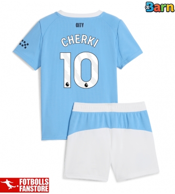 Manchester City Rayan Cherki #10 Hemmatröja Barn 2025-26 Kortärmad (+ Korta byxor)